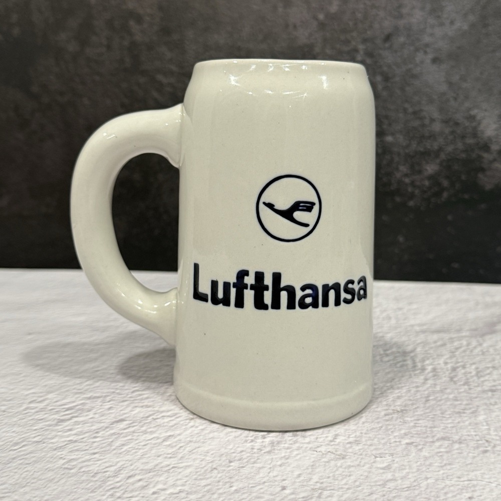 German Beer Stein Mug Lufthansa Beck's Lowenbrau Henninger Brau Ceramic